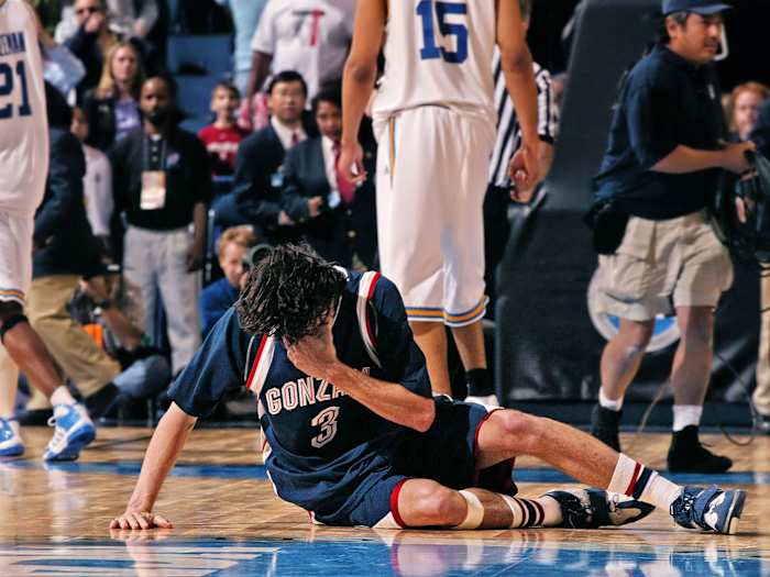 Adam Morrison crying Gonzaga UCLA NCAA tournament